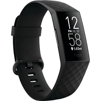 Fitbit FB417BKBK Charge 4 Fitness Wristband - Black / Black | Electronic Express