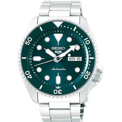 Seiko SRPD61 5 Sports 24-Jewel Automatic Watch - Teal | Electronic Express