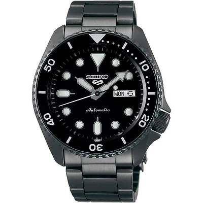 Seiko SRPD65-OBX 5 Sports 24-Jewel Automatic Watch - Black/Stainless | Electronic Express