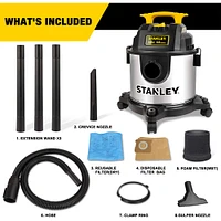 Stanley SL183014B 4 Gallon Wet/Dry Vacuum | Electronic Express