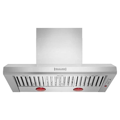 KitchenAid KVWC958JSS 48 inch Stainless Commercial-Style Canopy Range Hood | Electronic Express