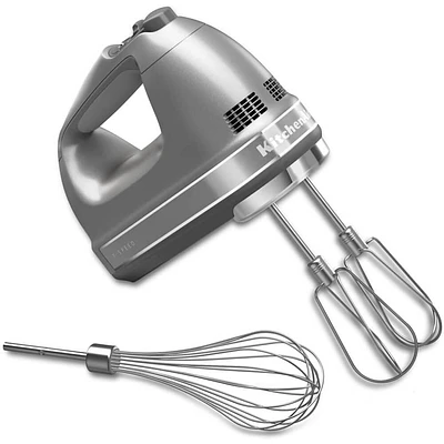 KitchenAid 7-Speed Digital Hand Mixer - Contour Silver | Electronic Express