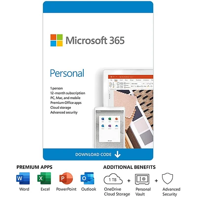 Microsoft QQ201024 Microsoft 365 Personal (1-User, 1-License) | Electronic Express