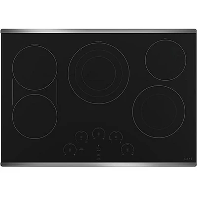 Cafe CEP90302NSS 30 inch Stainless 5 Element Electric Cooktop | Electronic Express