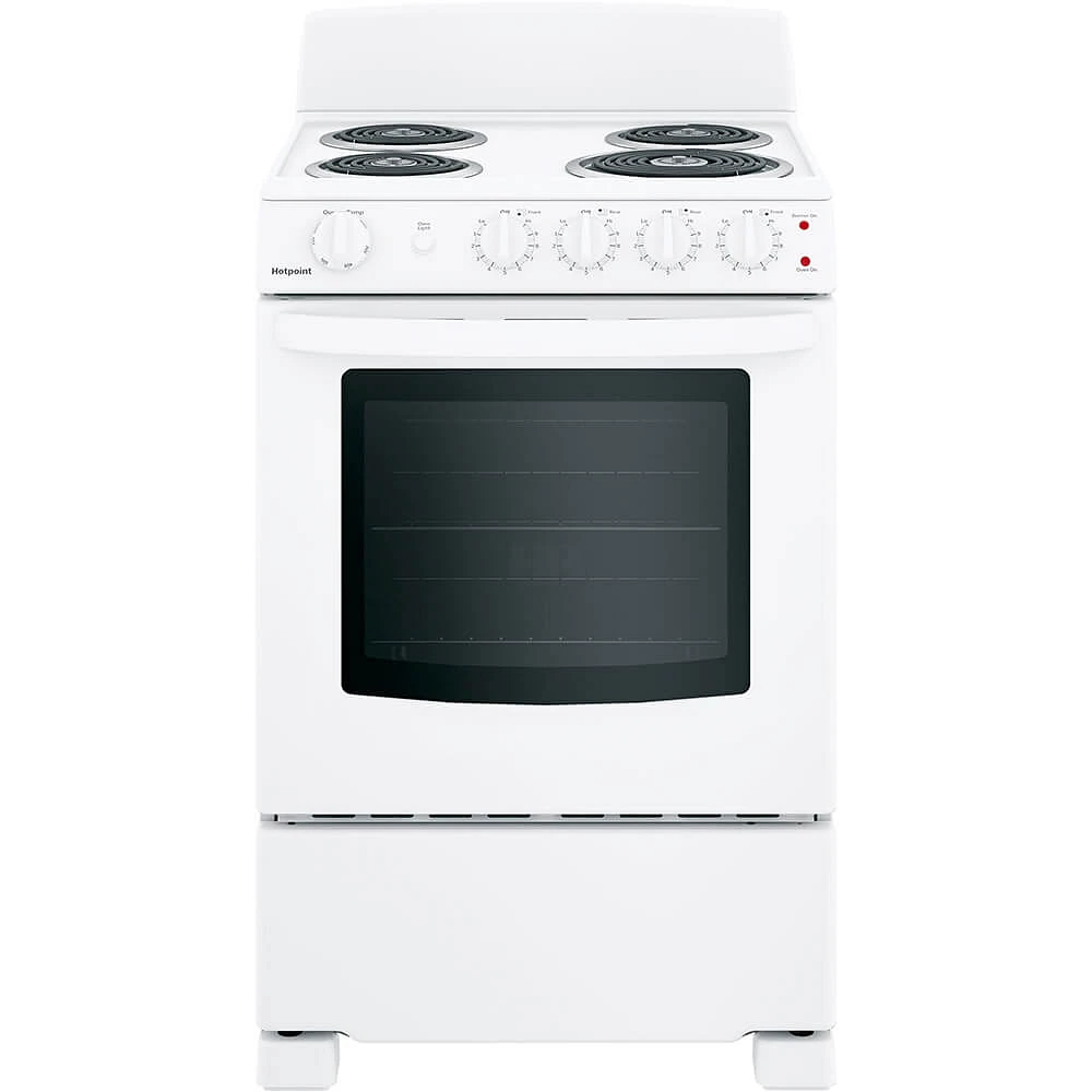 Hotpoint RAS240DMWW 2.9 Cu.Ft. White Electric Coil Range | Electronic Express