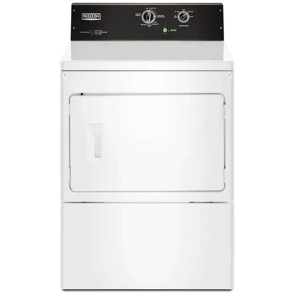 Maytag MEDP575GW 7.4 Cu.Ft. White Front Load Electric Dryer | Electronic Express