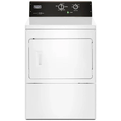 Maytag MEDP575GW 7.4 Cu.Ft. White Front Load Electric Dryer | Electronic Express