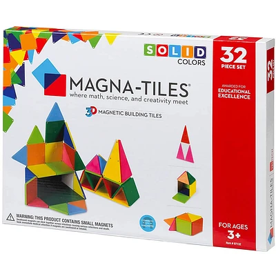Magna-Tiles 97132 Solid Colors 32-Piece Set | Electronic Express