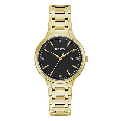 Bulova 97P147 Womens Gold-Tone Bracelet Watch  | Electronic Express