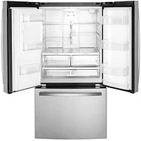 GE GFE26JYMFS 25.6 Cu.Ft. Stainless French Door Refrigerator | Electronic Express