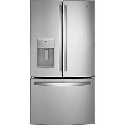 GE GFE26JYMFS 25.6 Cu.Ft. Stainless French Door Refrigerator | Electronic Express