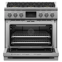 Dual Fuel Range, 36 inch, 6 Burners, Self-cleaning | Electronic Express