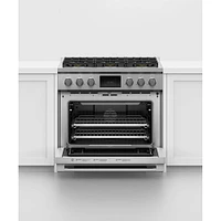 Dual Fuel Range, 36 inch, 6 Burners, Self-cleaning | Electronic Express