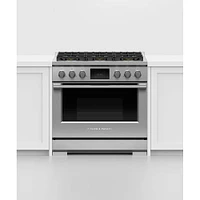 Dual Fuel Range, 36 inch, 6 Burners, Self-cleaning | Electronic Express