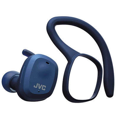 JVC Fitness In-Ear True Wireless Headphones- Blue | Electronic Express