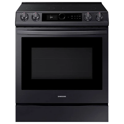 6.3 Cu. Ft. Black Stainless Slide-In Electric Range with True Convection and Air Fry | Electronic Express