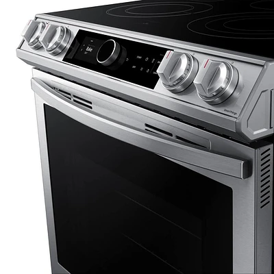 Samsung 6.3 Cu. Ft. Stainless Slide-In Electric Range | Electronic Express