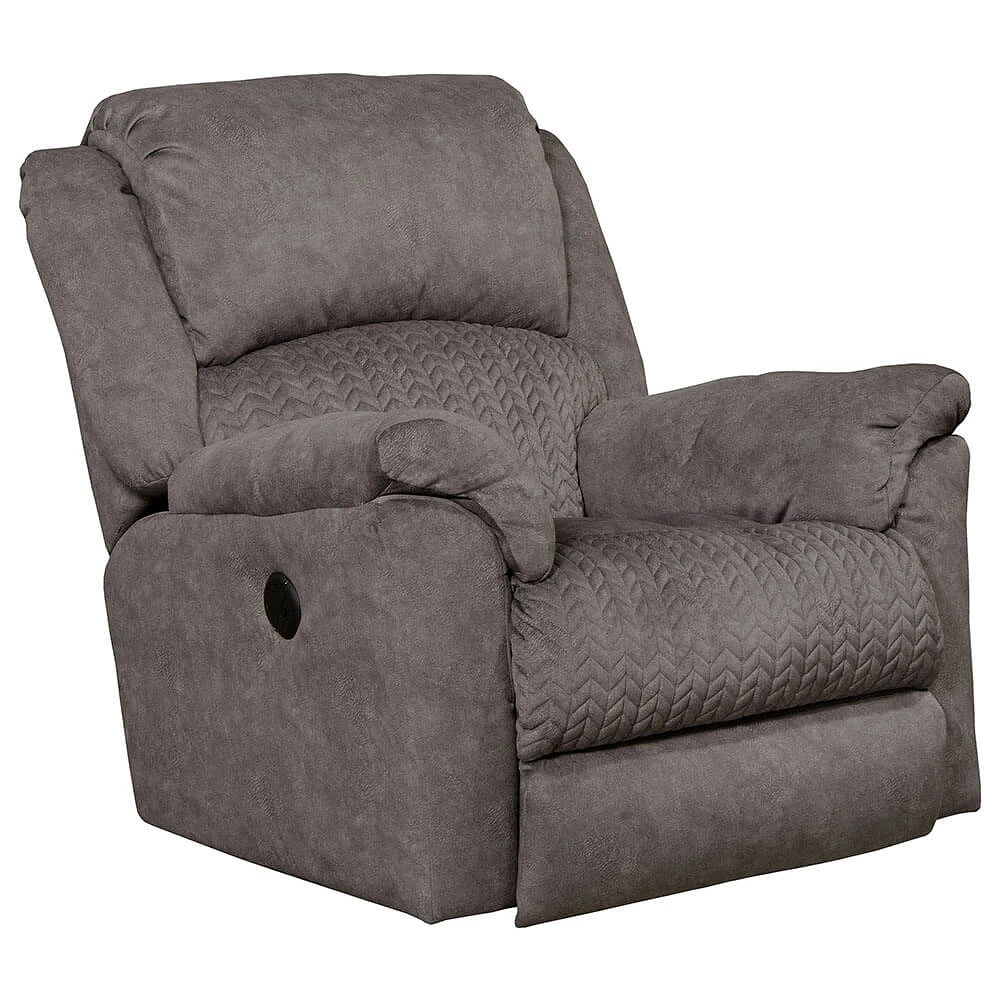 Catnapper Malloy Power Rocker Recliner in Graphite | Electronic Express