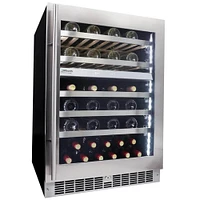 Silhouette Dual Zone 51 Bottle Built-in Wine Cooler | Electronic Express