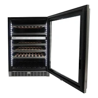 Silhouette Dual Zone 51 Bottle Built-in Wine Cooler | Electronic Express