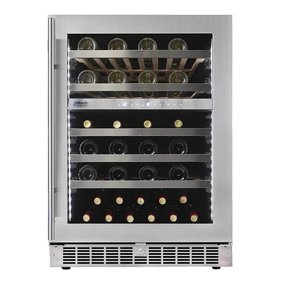 Silhouette Dual Zone 51 Bottle Built-in Wine Cooler | Electronic Express