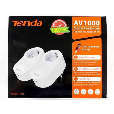 Tenda AV1000 Powerline Ethernet Adapter Kit | Electronic Express
