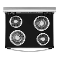 Whirlpool 4.8 Cu. Ft. Stainless Steel 4-Burner Electric Range with Self-Cleaning  | Electronic Express