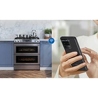 Samsung 6.3 cu. ft. Flex Duo Slide-in Dual Fuel Stainless Range | Electronic Express