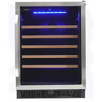 Silhouette SWC057D1BSS-OBX 24 inch Stainless Steel Single Zone Wine Cellar | Electronic Express