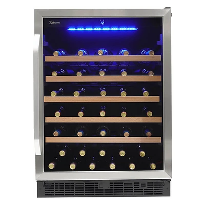 Silhouette 24 inch Stainless Steel Single Zone Wine Cellar | Electronic Express