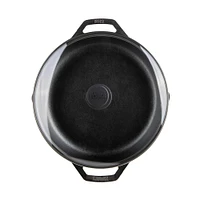 Lodge 12 inch Seasoned Cast Iron Every Day Pan with Glass Lid | Electronic Express