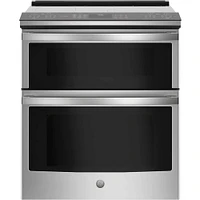 GE Profile 6.6 Cu. Ft. Smart Stainless Double Oven Electric Range  | Electronic Express