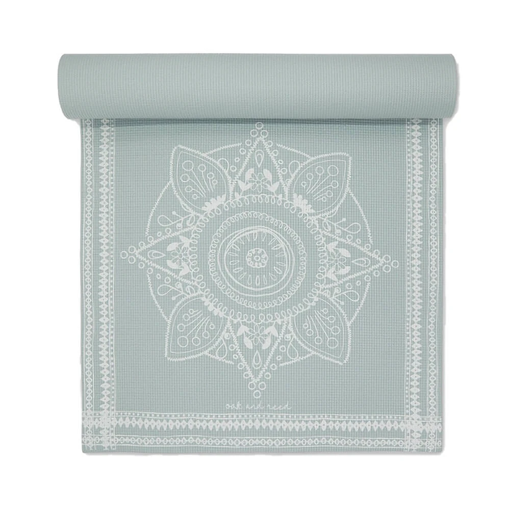 Oak and Reed Medallion Tapestry Yoga Mat (4MM) - Seafoam | Electronic Express