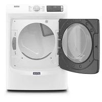 Maytag 7.3 Cu. Ft. White Front Load Electric Dryer with Extra Power | Electronic Express