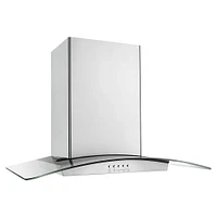 Whirlpool 36 inch Modern Glass Island Mount Range Hood | Electronic Express