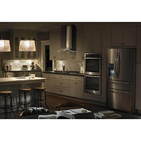 Whirlpool 36 inch Modern Glass Island Mount Range Hood | Electronic Express