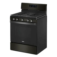 Whirlpool 5.0 Cu. Ft. Black Stainless Freestanding Gas Range | Electronic Express