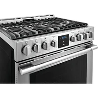 Frigidaire Professional PCFG3078AF-OBX 5.6 Cu. Ft. Stainless Front Control Gas Range with Air Fry  | Electronic Express