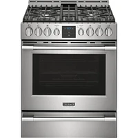 Frigidaire Professional PCFG3078AF-OBX 5.6 Cu. Ft. Stainless Front Control Gas Range with Air Fry  | Electronic Express