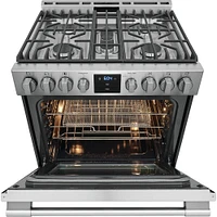 Frigidaire Professional PCFG3078AF-OBX 5.6 Cu. Ft. Stainless Front Control Gas Range with Air Fry  | Electronic Express