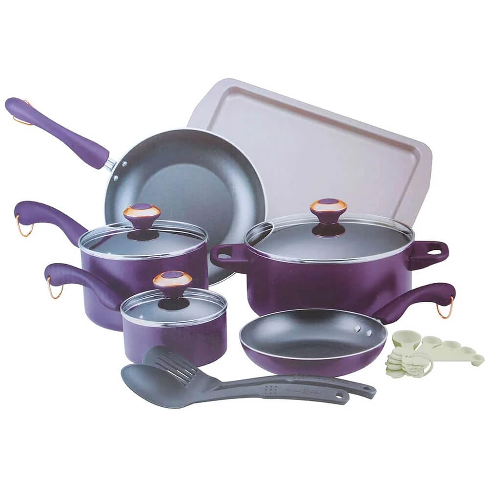 16pc Cookware Set - Purple | Electronic Express