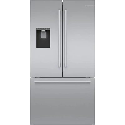 Bosch 21.6 Cu. Ft. Stainless Counter-Depth French 3 Door Refrigerator  | Electronic Express