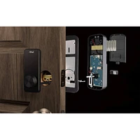 Alfred DB1-A Smart Door Lock with Key Override - Black | Electronic Express