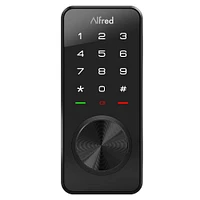 Alfred DB1-A Smart Door Lock with Key Override - Black | Electronic Express