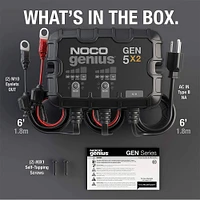 Noco 12V 2-Bank, 10-Amp On-Board Battery Charger | Electronic Express