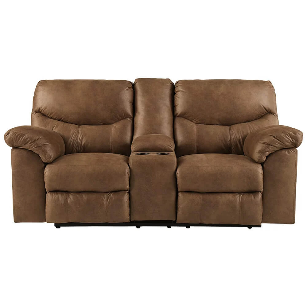 Ashley Boxberg Power Reclining Loveseat with Console - Bark | Electronic Express