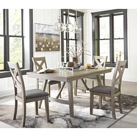 Ashley Aldwin Dining Table and 4 Chairs Set - Gray | Electronic Express