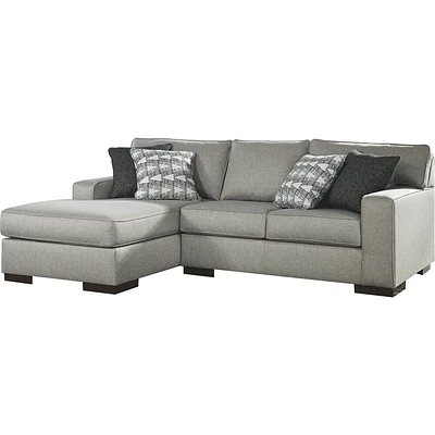 Ashley Marsing Nuvella 2-piece Sectional With left-arm Chaise - Slate | Electronic Express
