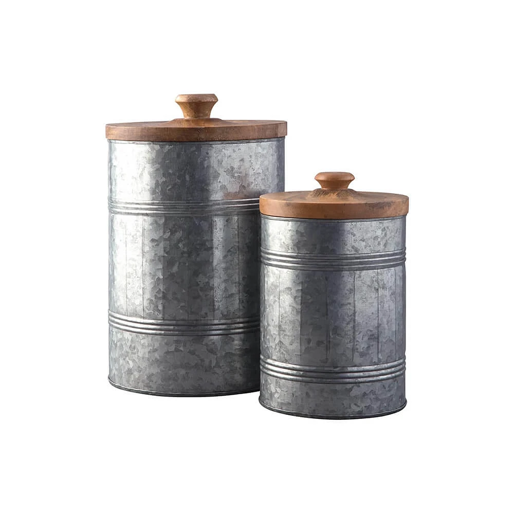 Ashley Divakar Jar (Set of 2) - Antique Gray | Electronic Express