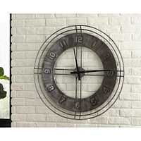 Ashley Ana Sofia Wall Clock - Antique Gray | Electronic Express